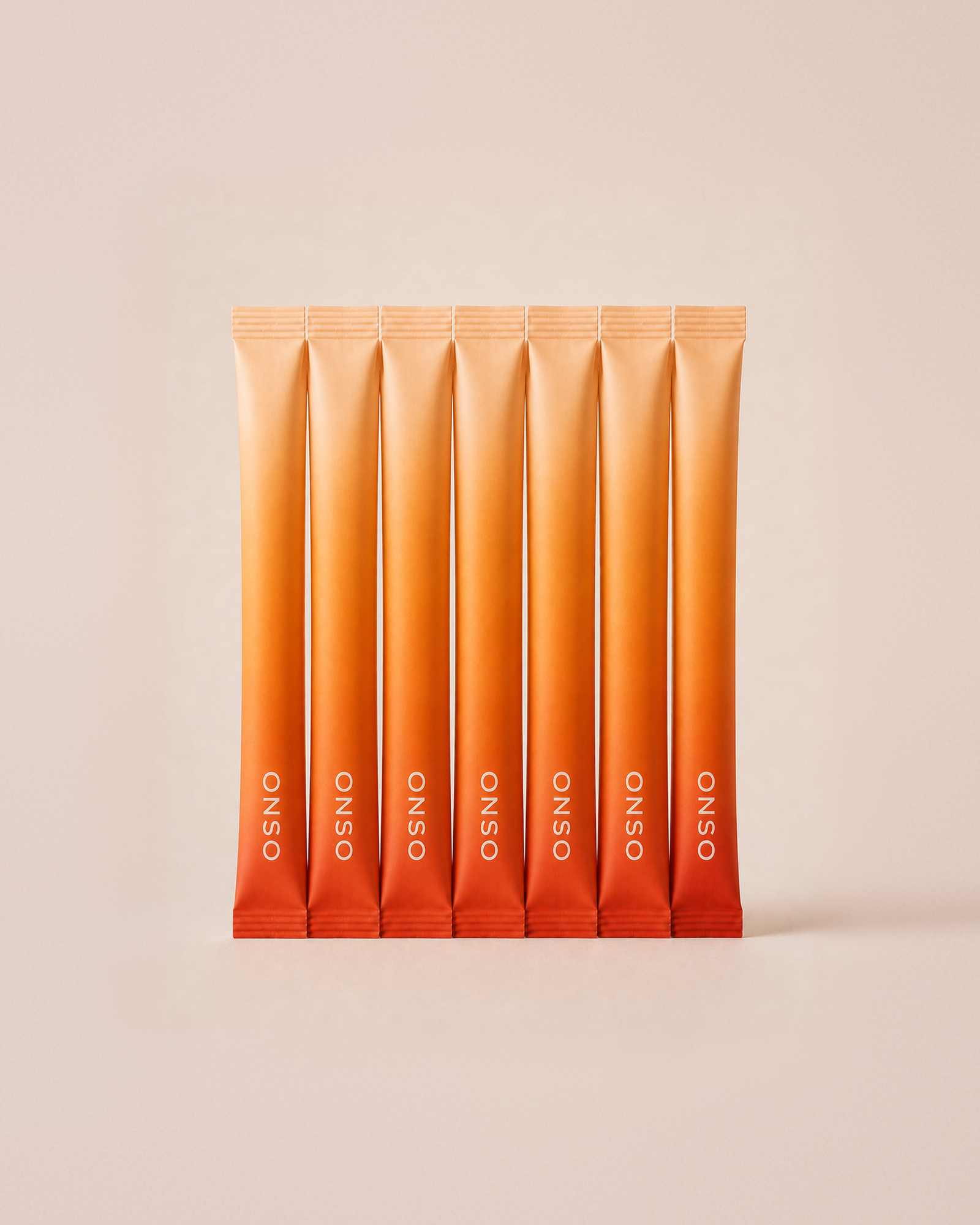 Thirty ONSO stick packs lined up